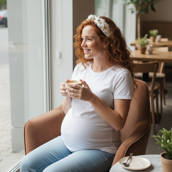 Crystal Headband - DENIM Headband - Knot Headband + Crystals - WHITE - Picture 5 of 5